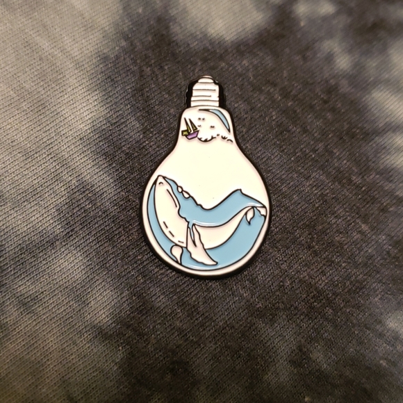 none Jewelry - 5/$20 Ocean Whale In A Lightbulb Enamel Pin